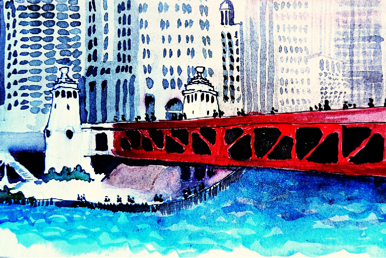 blOAAG Summer Sketches - Chicago River Rat by Joel Berman